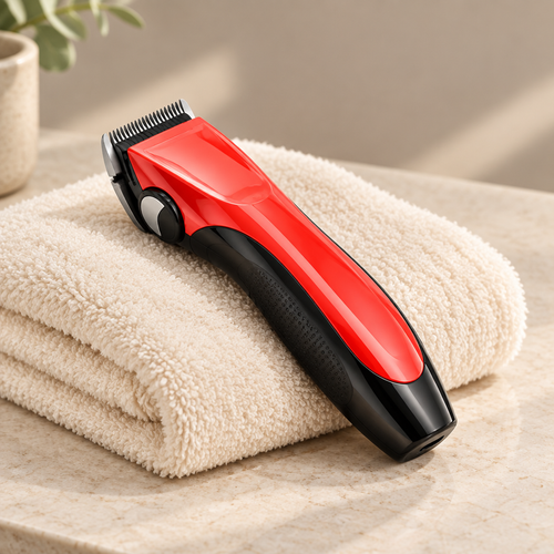 Dog clipper styled on a grooming counter